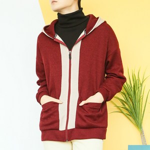 블루포스 BG 헵리턴 후드집업 가디건 오버핏 배색 포켓 남여공용 [국내생산]