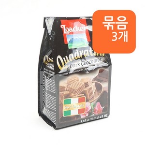 로아커 웨하스 콰드라티니 다크초콜릿, 125g, 3개