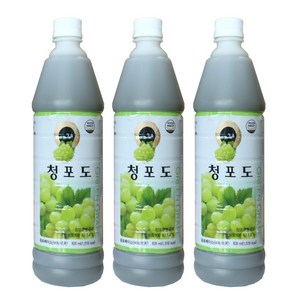 청솔 청포도 주스 835ml 음료베이스, 3개