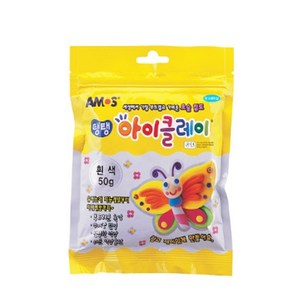 아모스 탱탱 아이클레이 파우치 2500, 흰색, 50g, 1개