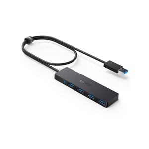 Anke 4in1 USB 3.0 초슬림 허브 60cm 연장 케이블 포함(충전 미지원), Black, A7516016, 1개