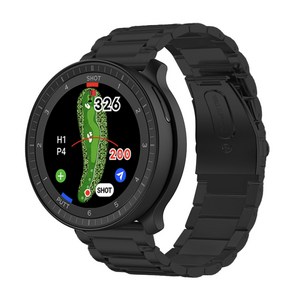 스페이스쉴드 보이스캐디 VOICE CADDIE T-Ultra 호환 22mm밴드 스틸 스트랩, 블랙