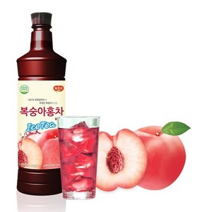 광야식품 복숭아홍차 베이스 아이스티 970ml, 13개