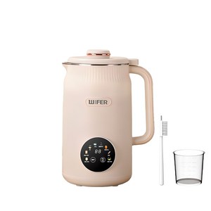 두유제조기 죽 과일쥬스 이유식 콩국수 콩물 스프 제조기 1200ml 한글 메뉴판 한글 설명서, 베이지, 하나