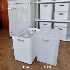 생활탐구 펜트리 수납함 옷장 정리 심플 리빙박스 드레스룸 수납 투명 옷 정리함 장난감 아기옷 보관함, 1개, 반투명