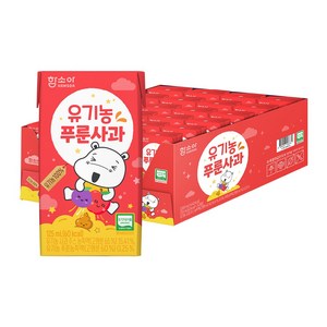 함소아 유기농 주스 푸룬사과, 125ml, 24개