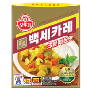 오뚜기 3분 백세카레 매운맛 200g, 4개