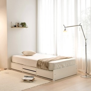 눕 이지 무헤드 4단 멀티 수납 침대 프레임 SS/Q 2colors, 화이트