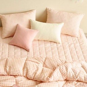 루시드슬립 팝체크 팝도트 미끄럼방지 돌침대 패드 겸 카페트, 핑크 샤베트