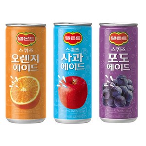 롯데칠성음료 롯데 델몬트 스퀴즈 사과 오렌지 포도 240ml 3종 30캔, 1세트