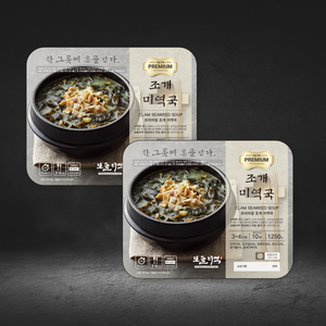 보돌미역 조개미역국 3 4인분 1250g 유기농 기장미역 미역국밀키트, 1.25kg, 2개