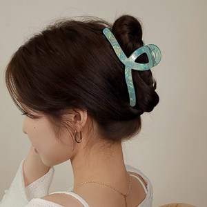 [초콜리트쥬얼리] 실론 13cm 셀룰로오스 빅사이즈 꼬임 올림머리 헤어 집게핀 6컬러