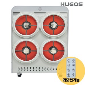 [휴고스] 초고속 발열 4구 하이라이트 대형난로 히터 +리모컨조절 (저소음), 휴고스 4구 하이라이트(리모컨포함)