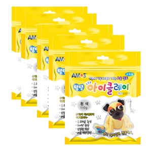 아모스 탱탱 아이클레이 파우치 5p, 흰색, 5개