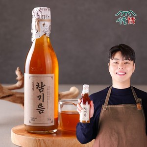 시골정 참기름 저온압착 100% 통참깨 대용량, 1개, 350ml