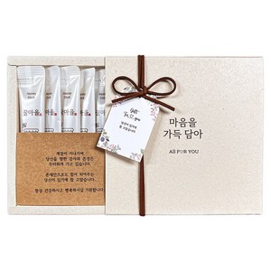 [감사카드 제작] 국내산 꿀스틱 단체 선물 세트 답례품 추천 전문, 20세트, 단일