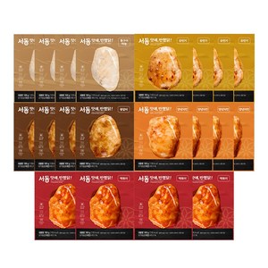 서동 맛에 반했닭 닭가슴살 (통구이마늘4 + 유린기4 + 떡볶이4 + 양념치킨4 + 왕갈비4 / 총 20팩), 20개, 100g