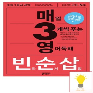 빈칸 순서 삽입 : 매일 3개씩 푸는 영어독해, 영어 독해 빈칸/순서/삽입, 고등