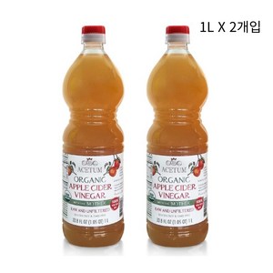 코스트코사과식초 발효 유기농 애플 사이다 비니거 애사비, 2개, 1L