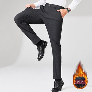 남성용 따뜻한 겨울 빅사이즈 기모 스트레이트핏 슬랙스 Men's pants