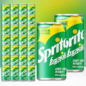 스프라이트 미니 캔 190ml 30개 탄산 음료수 세트 업소 손님 용 사무실 어린이집 간식