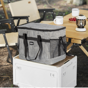 르닉박스 캠핑 피크닉 대형 보온보냉가방 쿨러백, 그레이, L