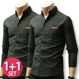 블루포스 포노스 남방 1+1세트 [2장 묶음] 남자 셔츠 국내생산