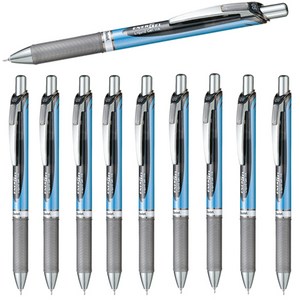 Pentel 에너겔 노크식 볼펜 10개 세트, BLN75-A 0.5mm 블랙 10개 세트