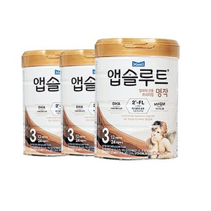 앱솔루트 엄마가 만든 프리미엄 명작 분유 3단계, 800g, 3개