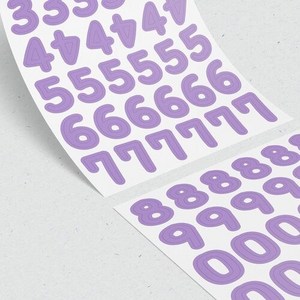 [아르미공작소] 오동통 숫자 특수문자 스티커 20장 10가지 컬러 세트, 숫자 스티커 비비드