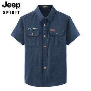 JEEP SPIRIT 지프 남성용 봄 여름 아웃도어 터틀넥 카고 반팔셔츠 JPWSS-1388+사은품