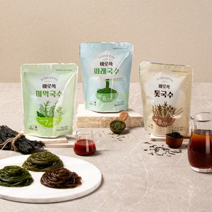 바로쏙 해초국수 미역 톳 (국수 및 소스 선택), 10개, 미역국수 x 10, 180g