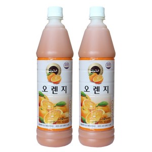 청솔 오렌지 음료베이스 835ml / 과일원액, 2개