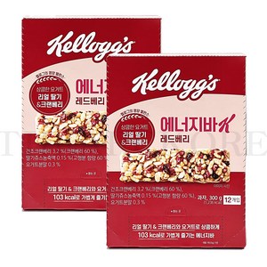 켈로그 에너지바 K 레드베리, 300g, 2개