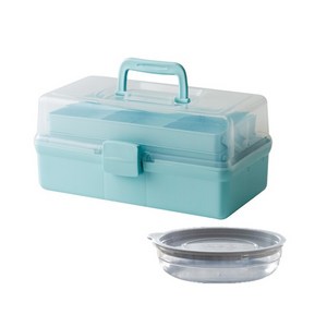 락앤락 P-00605 3단 다용도 수납박스 BLU, 1개