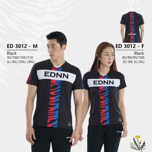 이든 배드민턴 남성용 여성용 티셔츠 ED-3012
