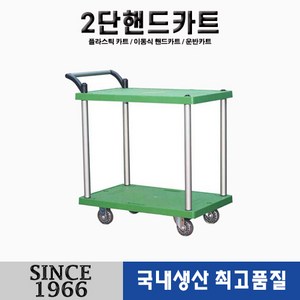 [신성산업공사] 국산 플라스틱 2단카트 소 인라인 무소음 바퀴, 1개