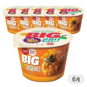 햇반컵반 BIG치즈닭갈비덮밥 313g x 6개