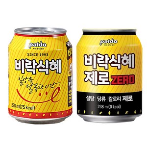 팔도 비락식혜 제로, 238ml, 28개