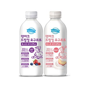 덴마크 드링킹요구르트 750mlx6병(복숭아3+베리믹스3)무배, 6개, 750ml
