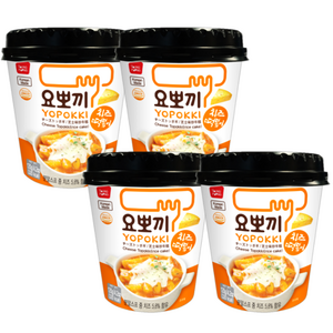 요뽀끼 고소한 치즈 떡볶이 컵, 120g, 4개