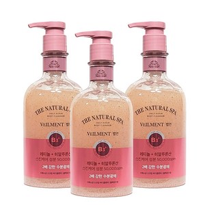 벨먼 스파 수분광채 약산성 스크럽 바디워시 블랙로즈향, 580ml, 3개