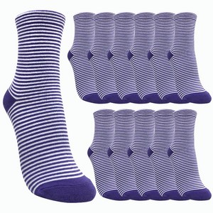 수한양말 여자 조임방지 양말 줄무늬 링글 12켤레