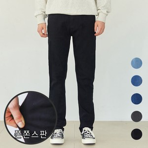 버번진 남성용 베른 슬림 스판 데일리 워싱 청바지 104