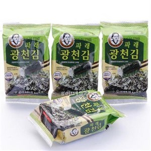 광천어머니김 16단 파래 도시락김 5g X 16봉 2개입 총 32봉 전장김 식탁김 돌자반 김밥김 김자반, 2개