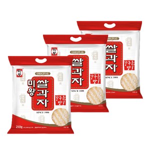 [미왕] 미왕쌀과자 갓구운맛 달콤한맛, 250g, 3개