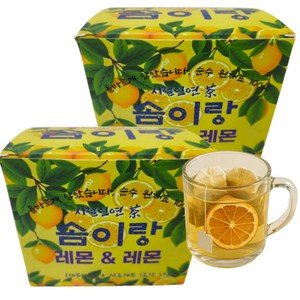 솜이랑 레몬티백+건조레몬 레몬&레몬 레몬티백 2개와 건조레몬 한조각 개별포장 진짜 레몬만 한가득 담았어요 순수원재료100%, 2박스, 8개입