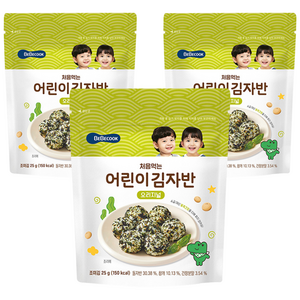 베베쿡 처음 먹는 어린이 김자반, 오리지널, 25g, 3개