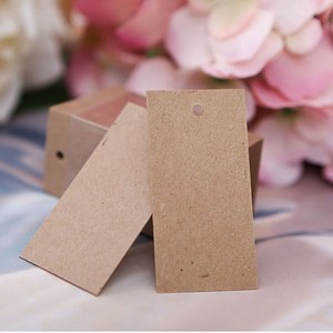 자체브랜드 스몰_3X6(cm)무지 라벨(크라프트 화이트) 5묶음, 크라프트, 100매입