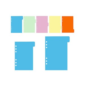 와우샵 DIY 6공 다이어리 속지 A6 A5, 노말 다이어리 겉표지 5장